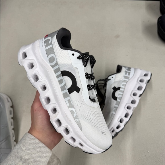On Running Shoes - On Cloud Monster Size 6.5W - White and Black Running Sneaker New No Box